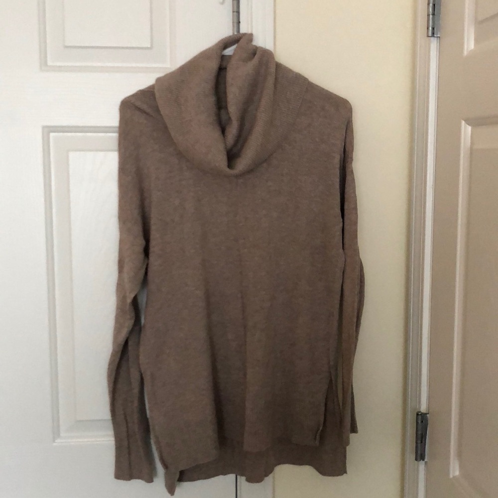 Cowl neck tunic sweater